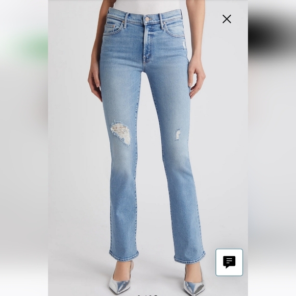 MOTHER Denim - Mother The Insider Sneak in Best of Both Worlds 29 Distressed Bootcut